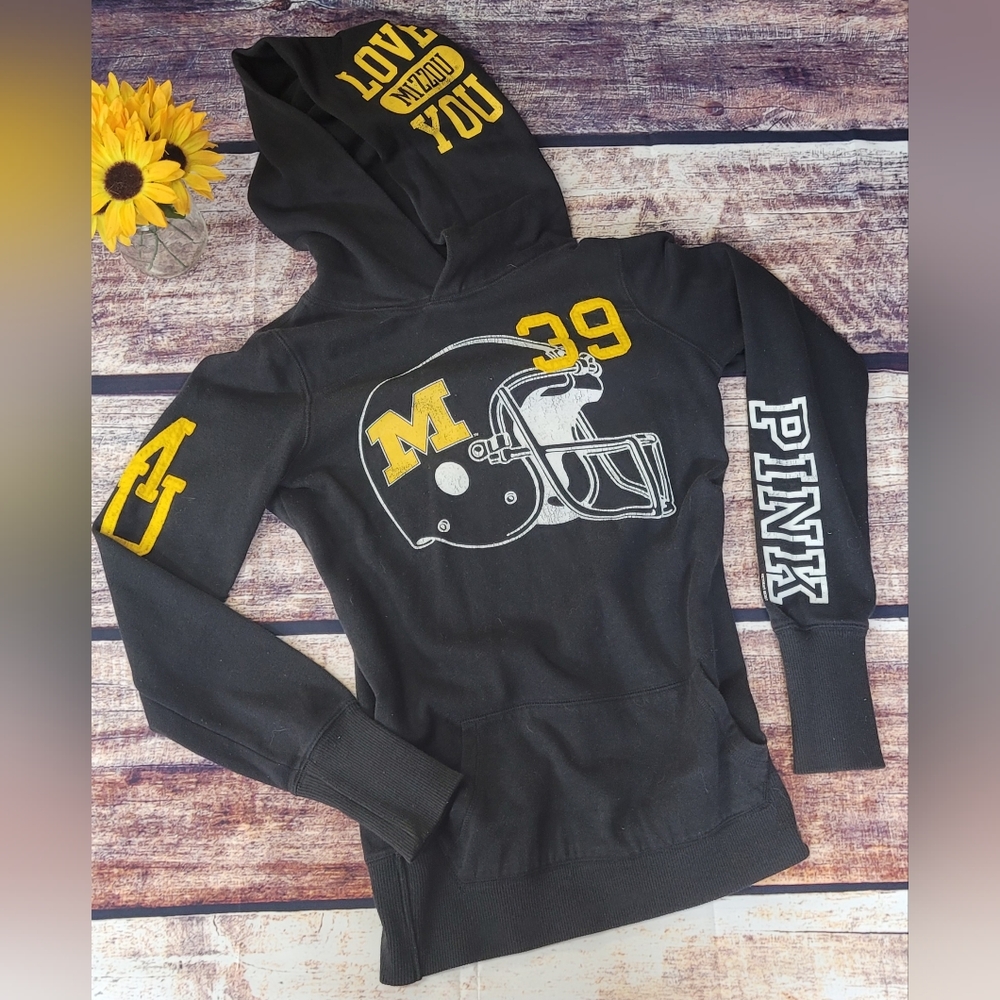 PINK VICTORIA SECRET MIZZOU HOODIE SIZE XS